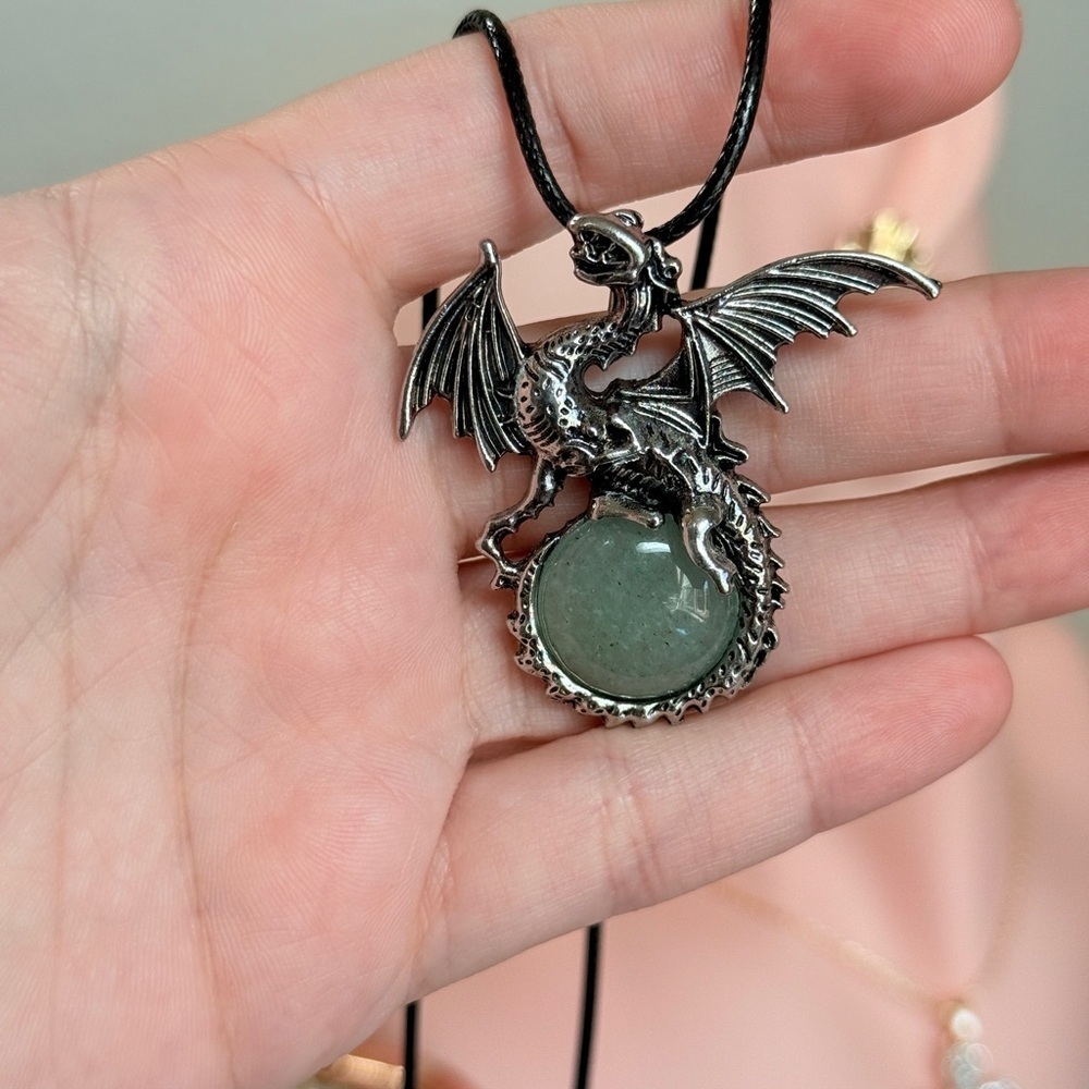Silver Dragon Pendant Necklace For Men & Women.